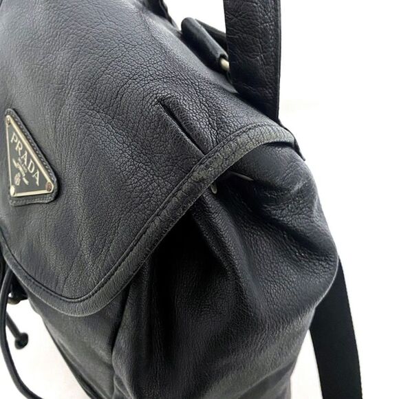 Prada Rucksack Backpack Leather Black - Picture 5 of 9